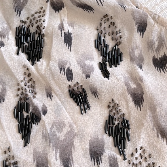 REBECCA Taylor Beaded Silk Tank Top Size Small - Picture 7 of 7